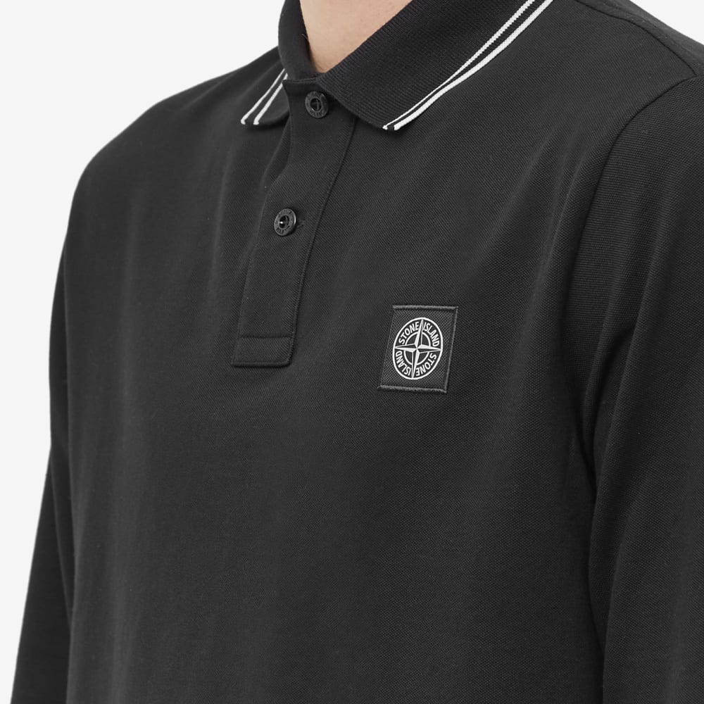 Stone Island Long Sleeve Patch Polo T-Shirt