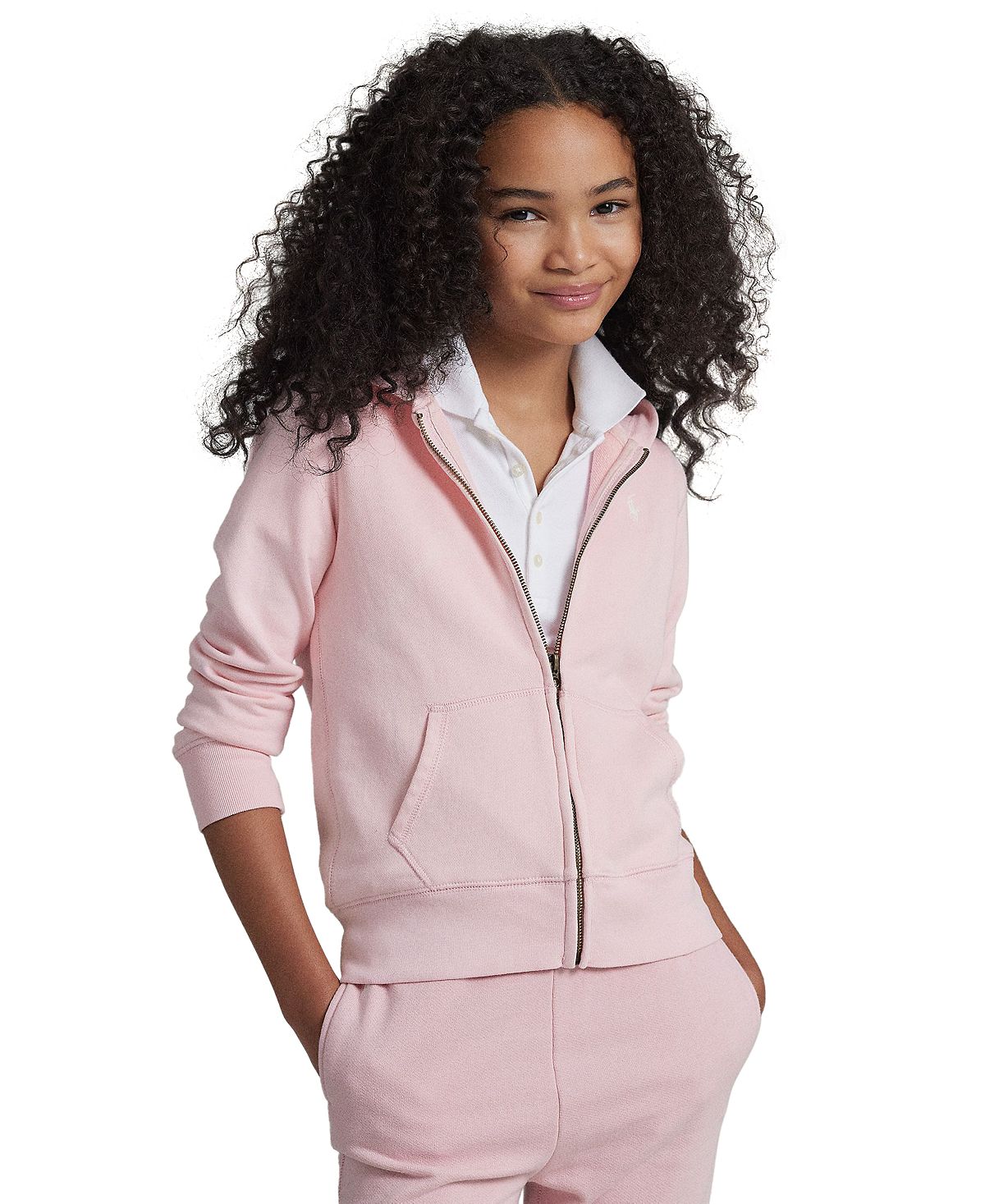 Polo Ralph Lauren Big Girls Full-Zip Sweatshirt in French Terry