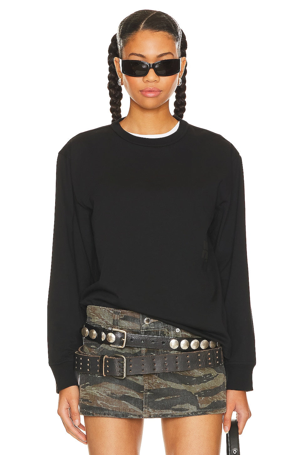 Alexander Wang Essential Long Sleeve T-shirt, black