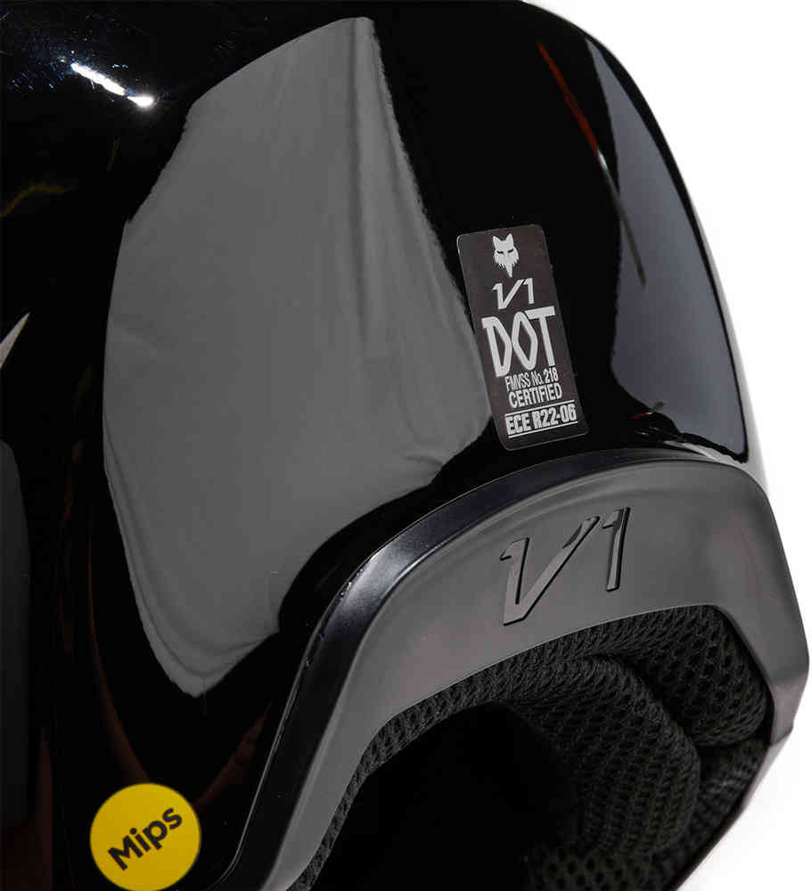 V1 FOX Hard Motocross Helmet, Black