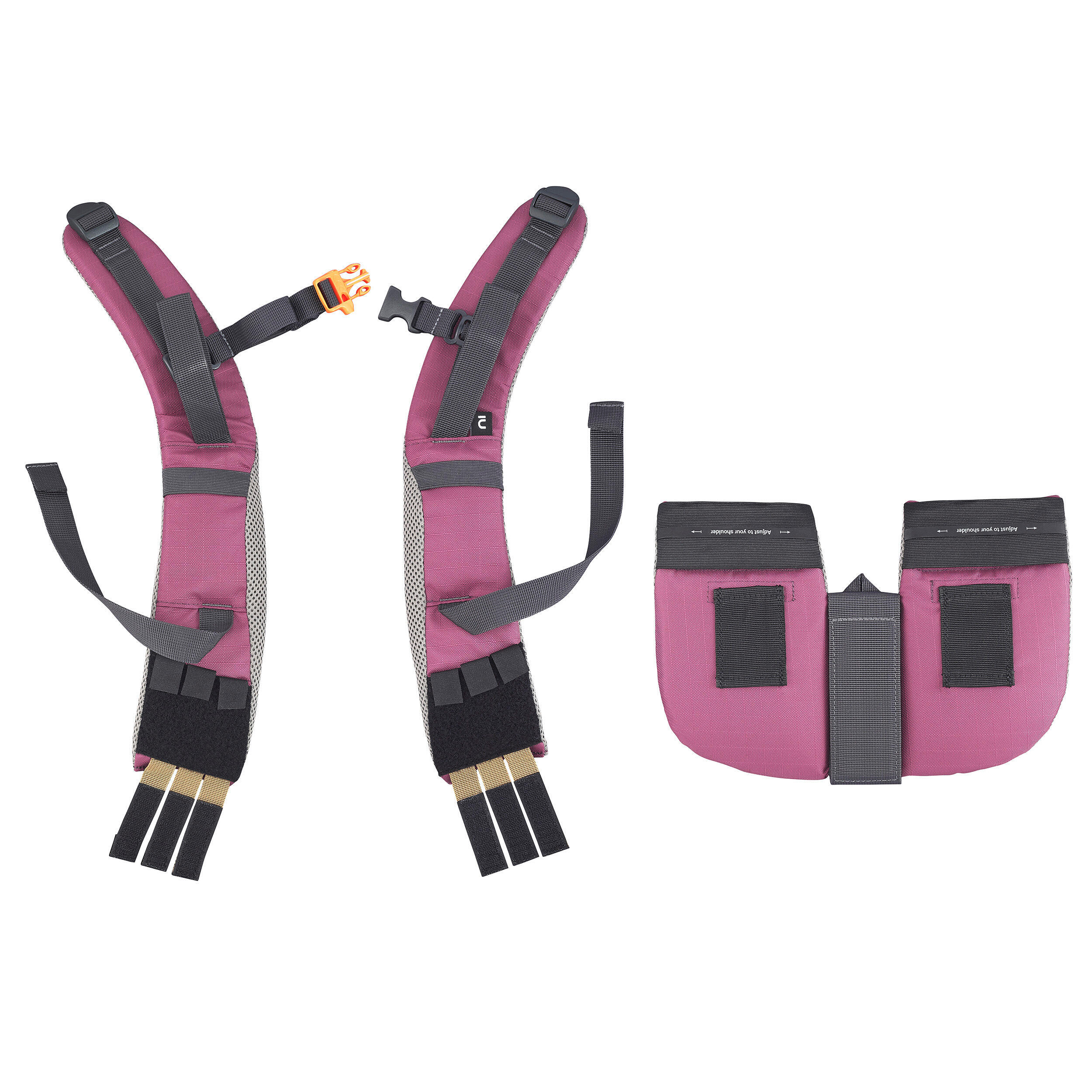 Shoulder straps for backpack Forclaz MT900 60+10 l or 70+10 l, purple