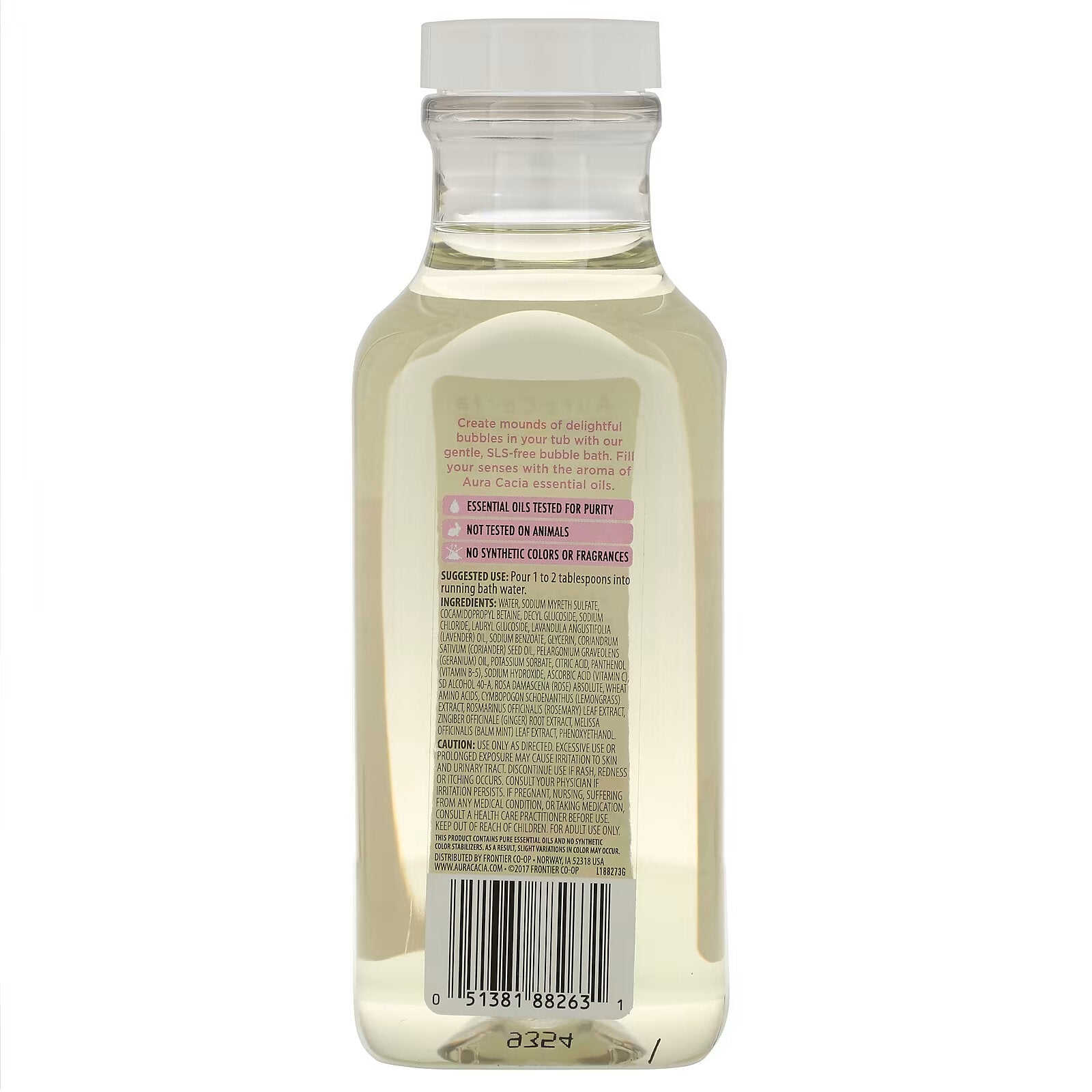 Aura Cacia, Aromatherapy Bubble Bath, Soothing Geranium 13 fl oz (384 ml)