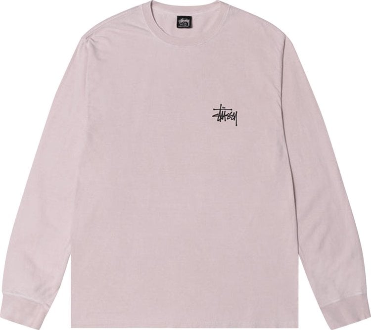 Stussy Basic Pigment Dyed Long-Sleeve Tee 'Blush', purple