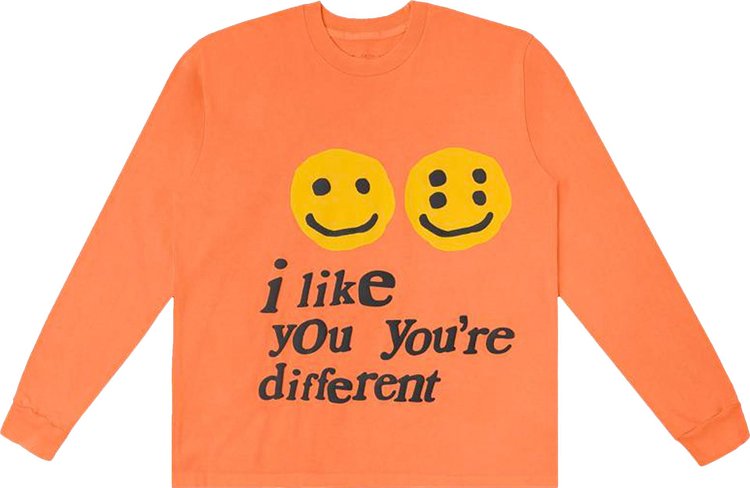 Cactus Plant Flea Market I Like You You're Different Long-Sleeve Tee 'Neon Orange', orange