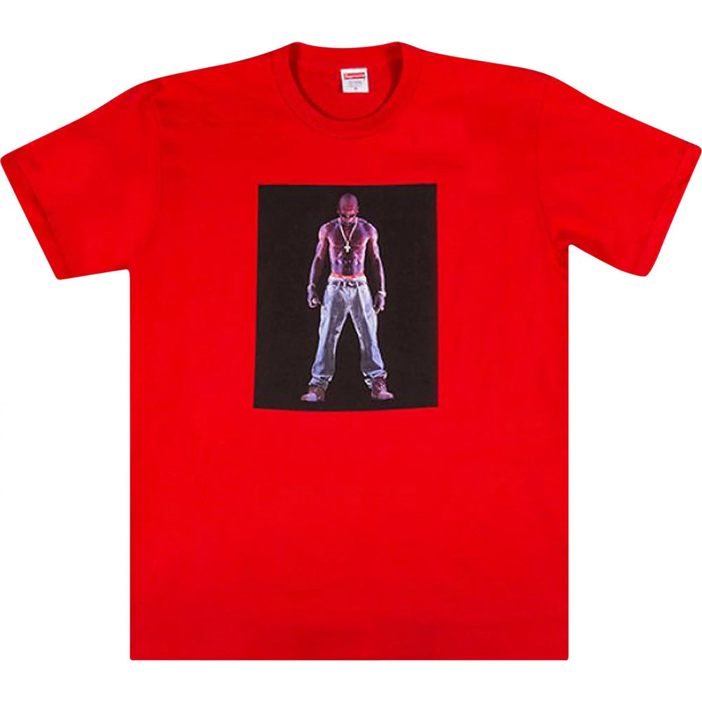 تي شيرت Supreme Tupac Hologram باللون الأحمر