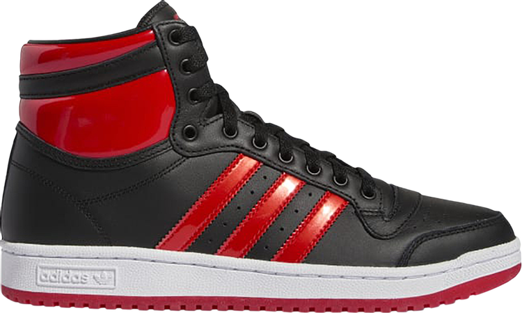 حذاء رياضي Adidas Top Ten High 'Black Vivid Red' باللون الأسود