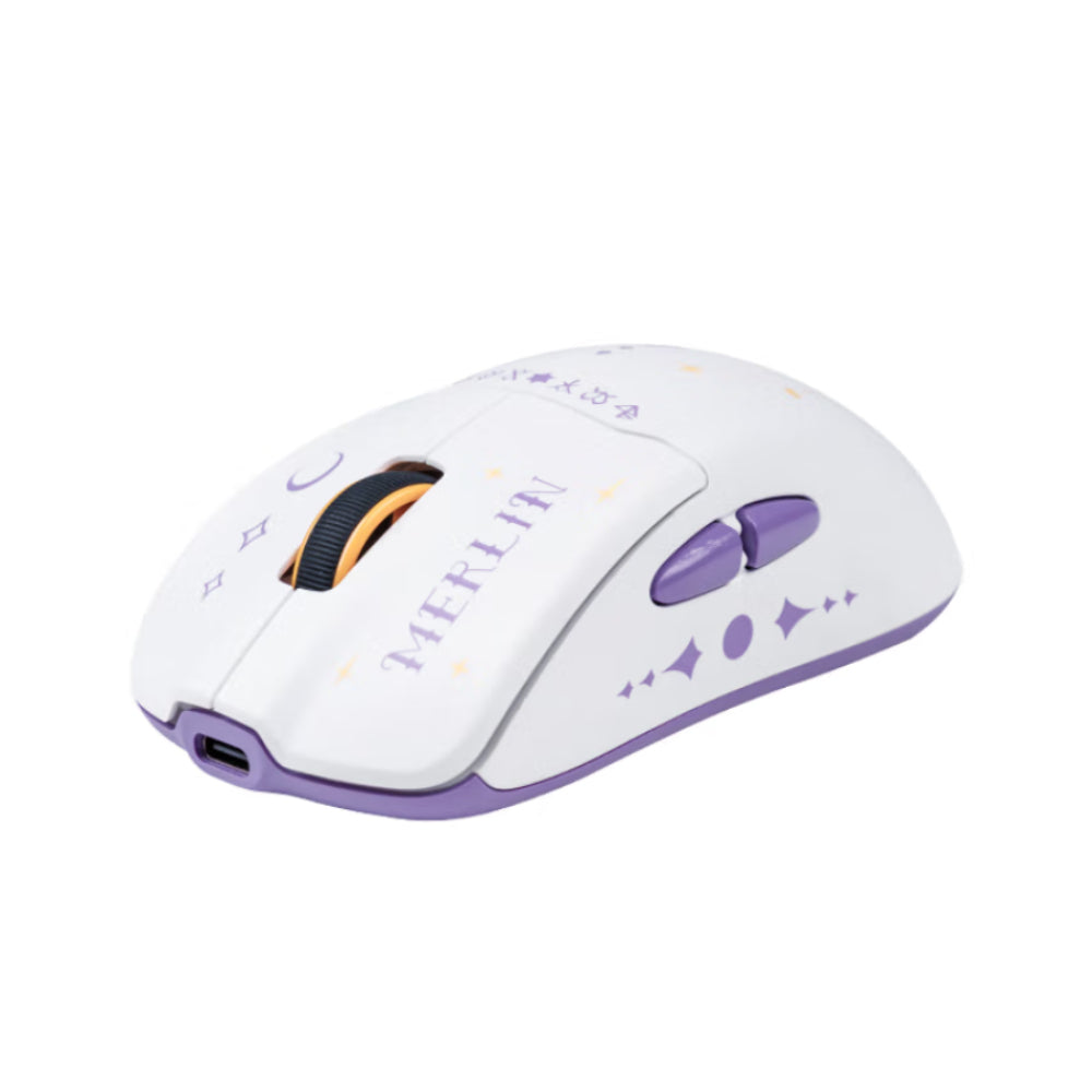 Valkyrie M1 Wireless Gaming Mouse, White/Purple