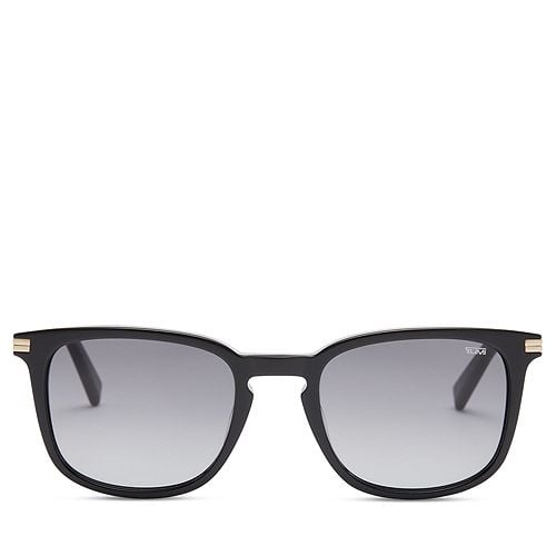 005 Square Flex Sunglasses with Hinge, 53mm Tumi, Black