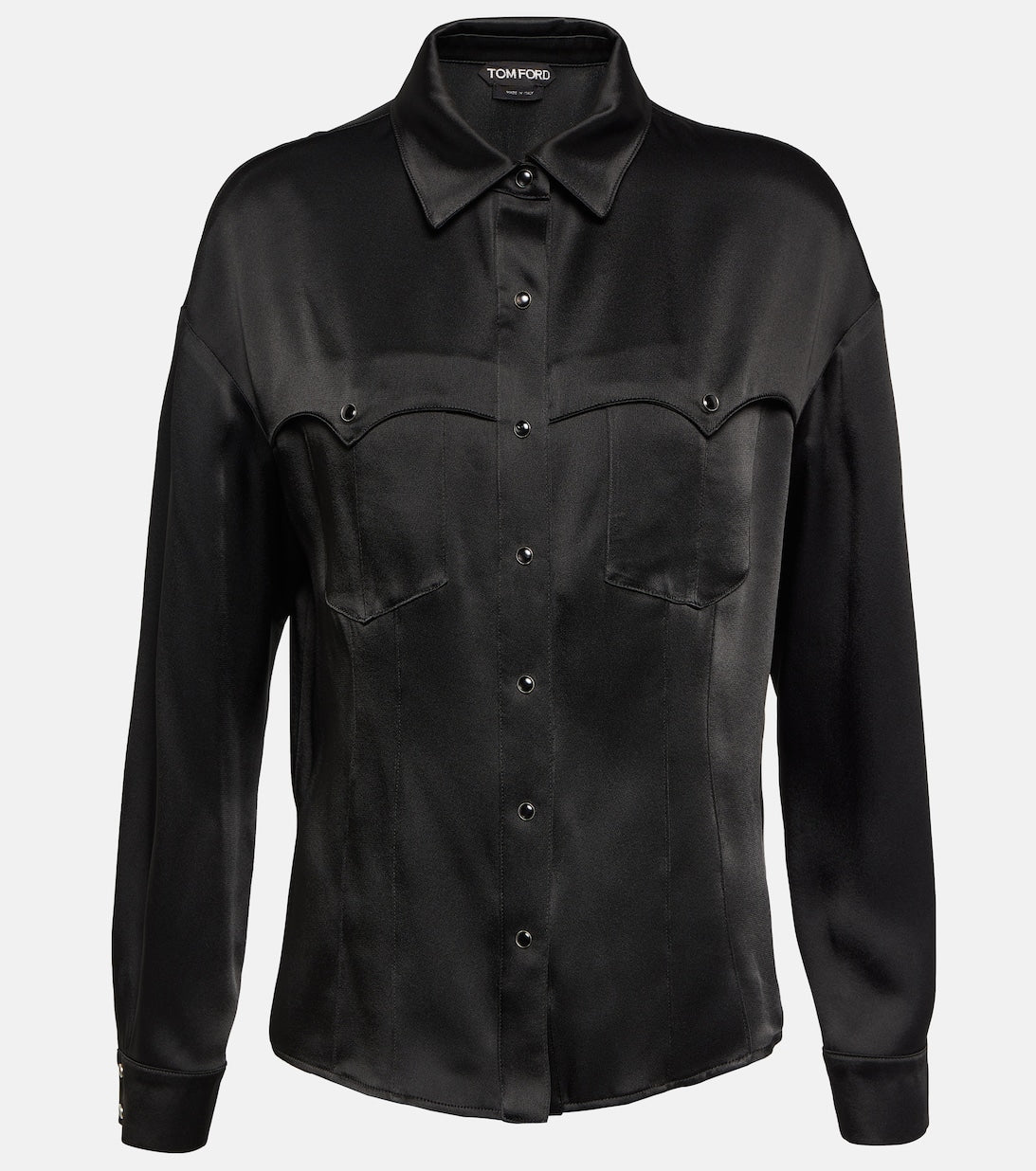 TOM FORD satin shirt, black