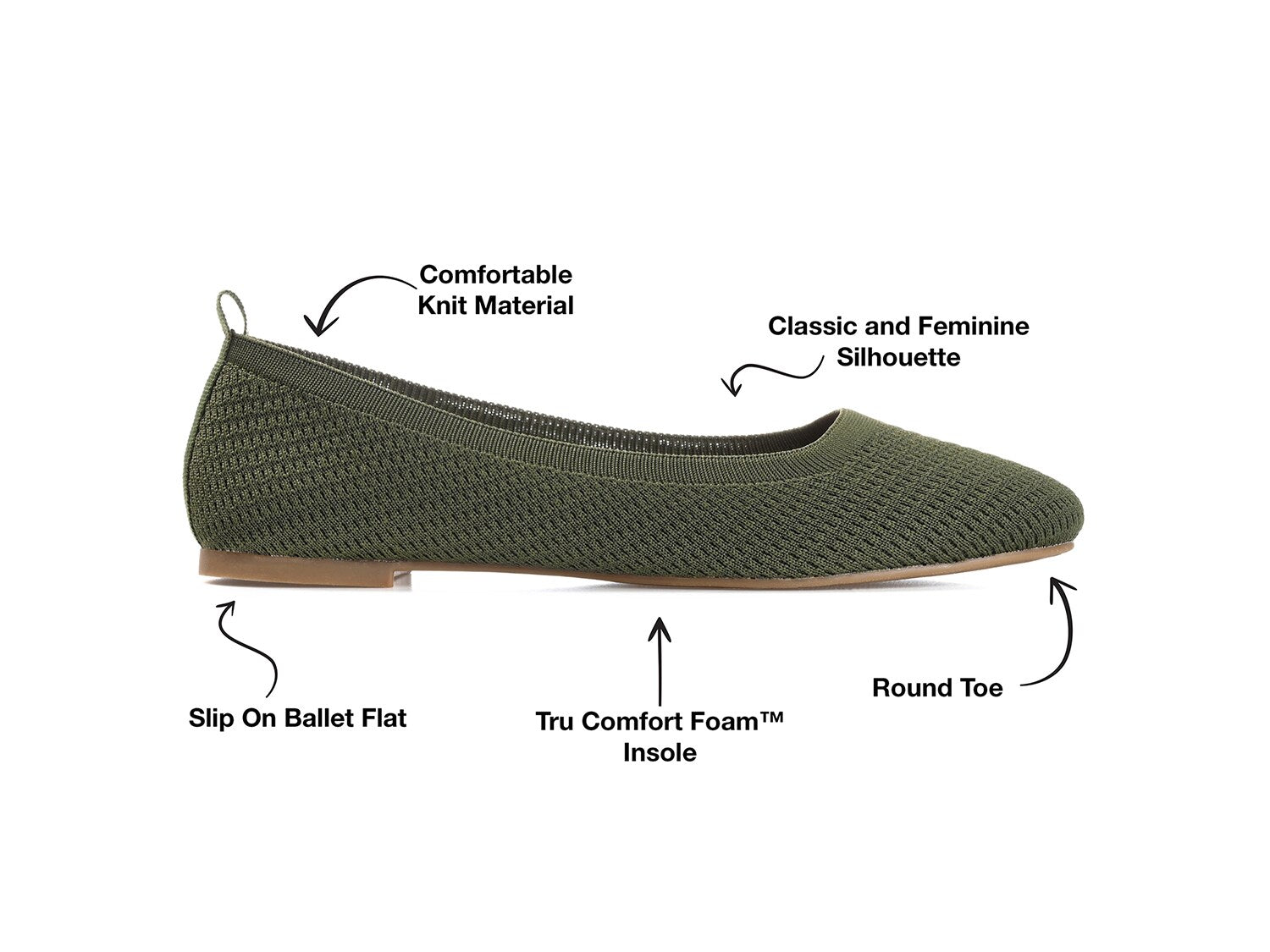 Ballet flats Journee Collection Maryann, green