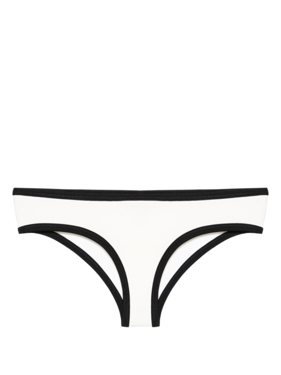 Marysia Ligne Contrast Trim Bikini Bottoms White