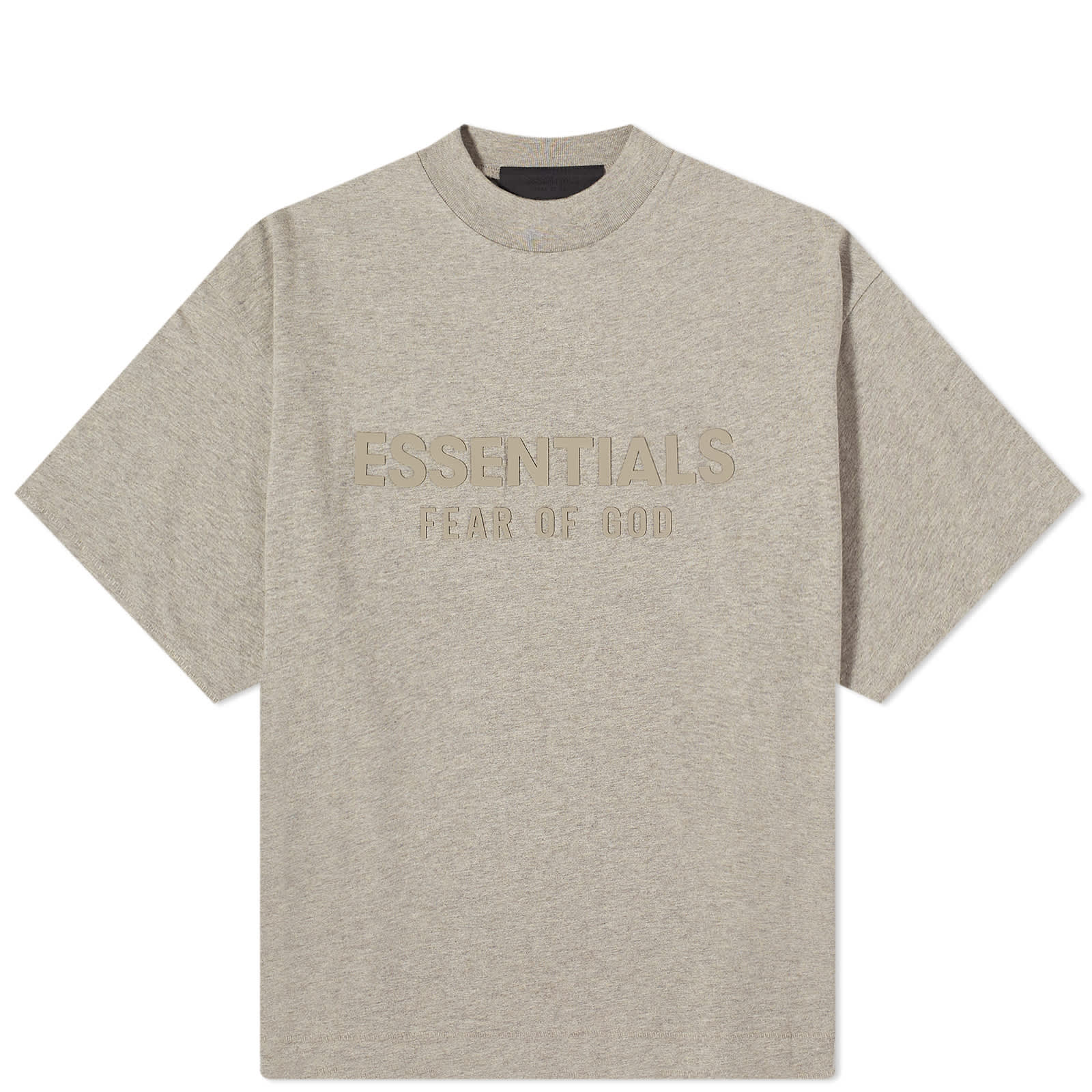 تي شيرت Fear Of God Essentials للأطفال برقبة دائرية - لون الشوفان الداكن