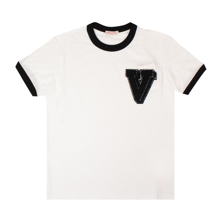 Valentino Logo Ringer 'White' T-shirt, white