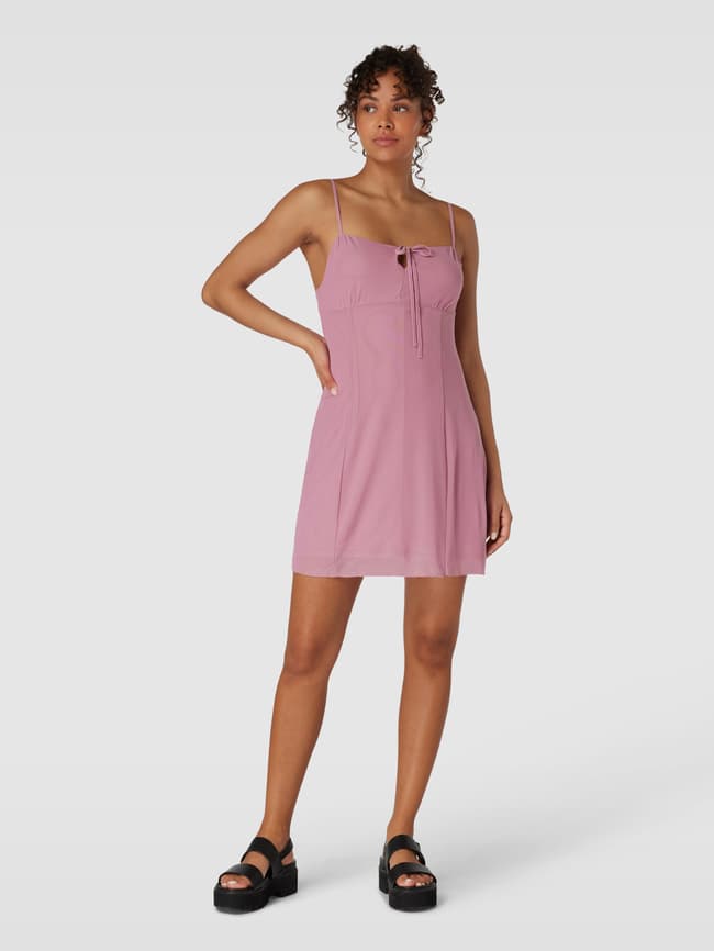 Review Allover Pattern Mini Dress, Dusty Pink