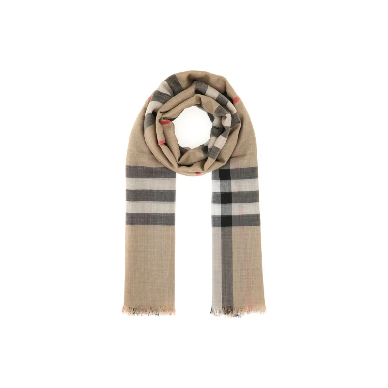 Knitted scarf Burberry Check Printed, yellow