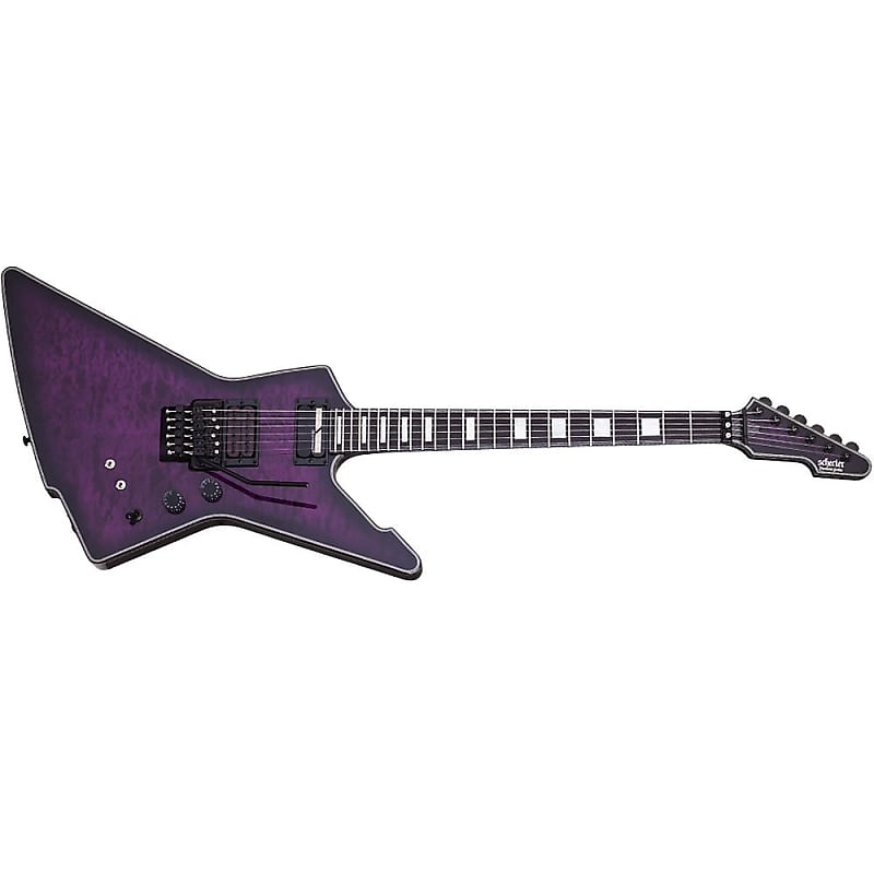 جيتار كهربائي Schecter E-1 FR S إصدار خاص Trans Purple Burst TPB Floyd Sustainiac جيتار كهربائي + حقيبة!