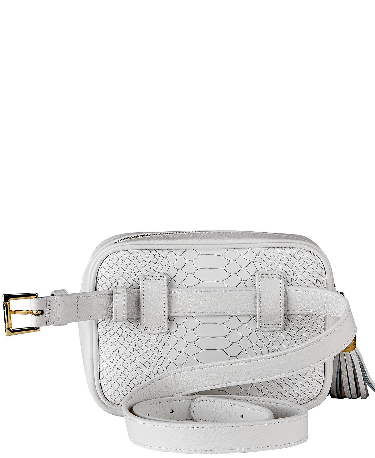 Women's leather belt bag Kylie GiGi New York, white