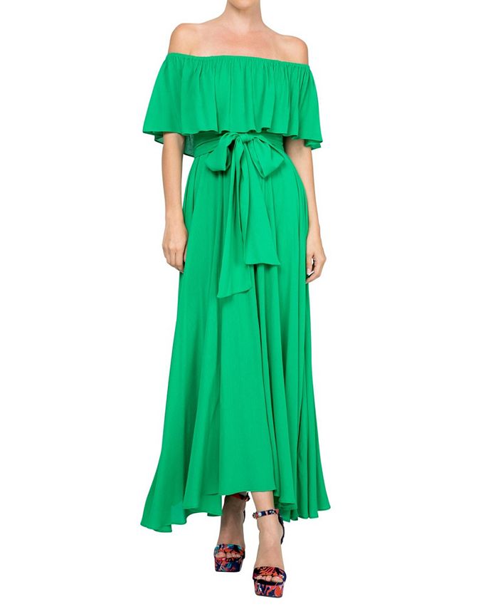 Women's Morning Glory Meghan Los Angeles maxi dress, green