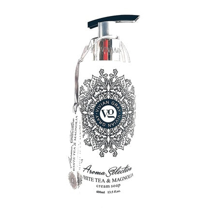 2015 Aroma Selection soap dispenser with white tea and magnolia cream soap, 400 ml, Vivian Gray