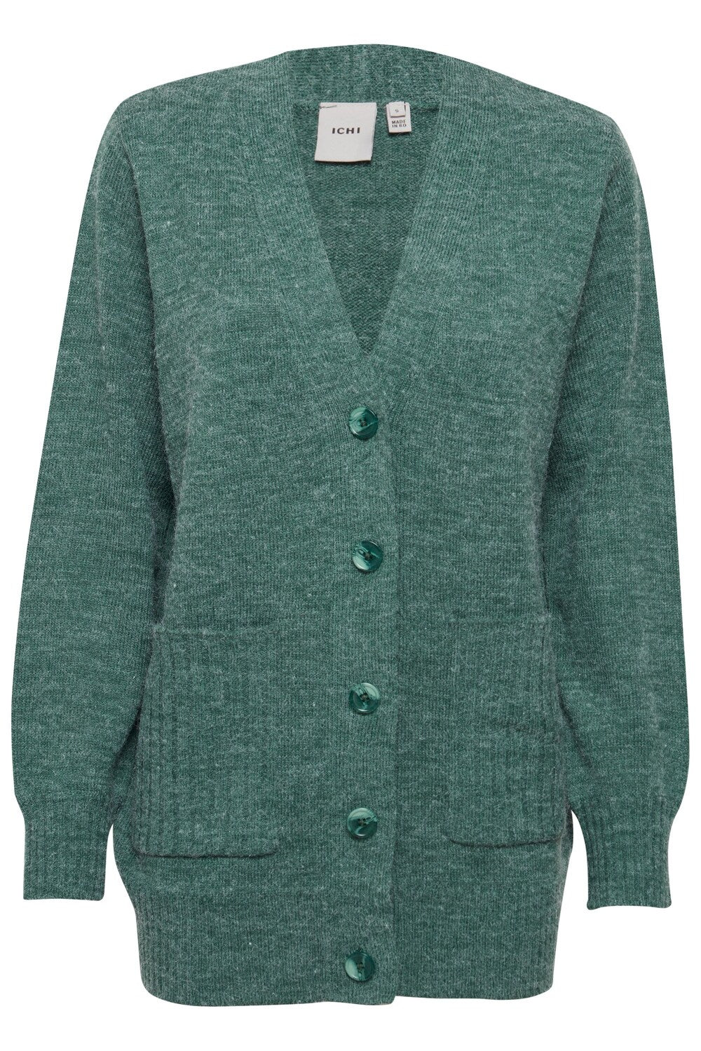 Knitted cardigan Ichi Ihmarat, green