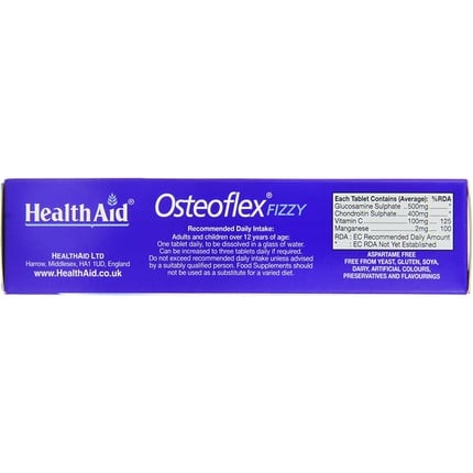 Osteoflex Fizz effervescent glucosamine and chondroitin 20 tablets, Healthaid