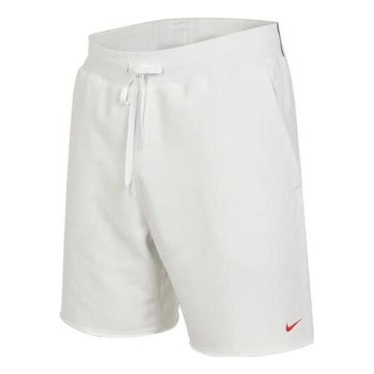 Nike Dri-FIT Fleece Gym Shorts 'White', White