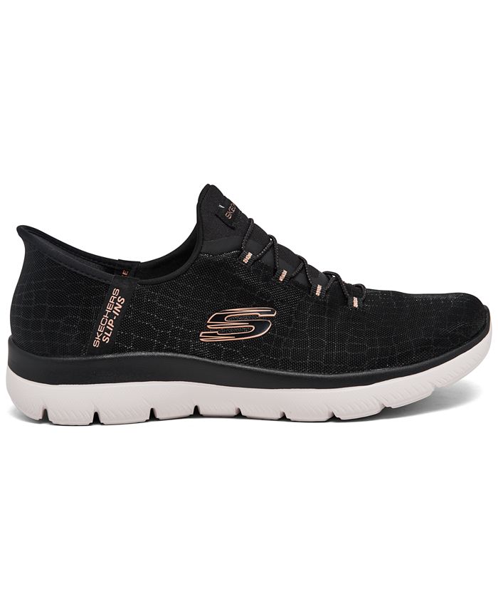 حذاء Summit Slip-Ons للنساء - حذاء رياضي كاجوال أنيق من Finish Line Skechers باللون الأبيض