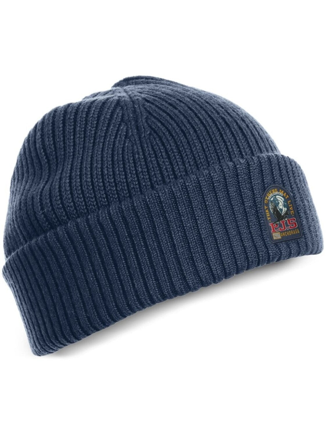 Parajumpers Beanie Hat with Logo Patch, Blue