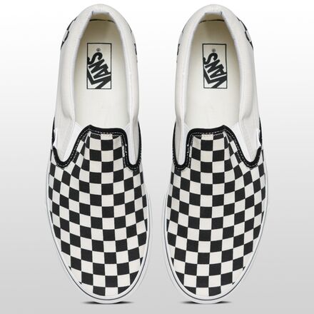 حذاء Vans Classic Slip-On باللونين الأسود والأبيض منقوش/أبيض