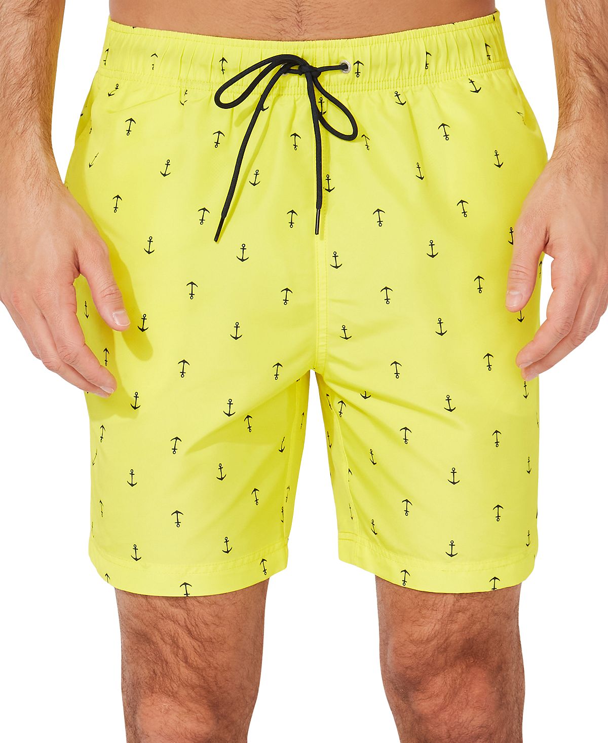 Nautica Men's 8" Anchor Print Quick Dry Swimming Trunks, Multi