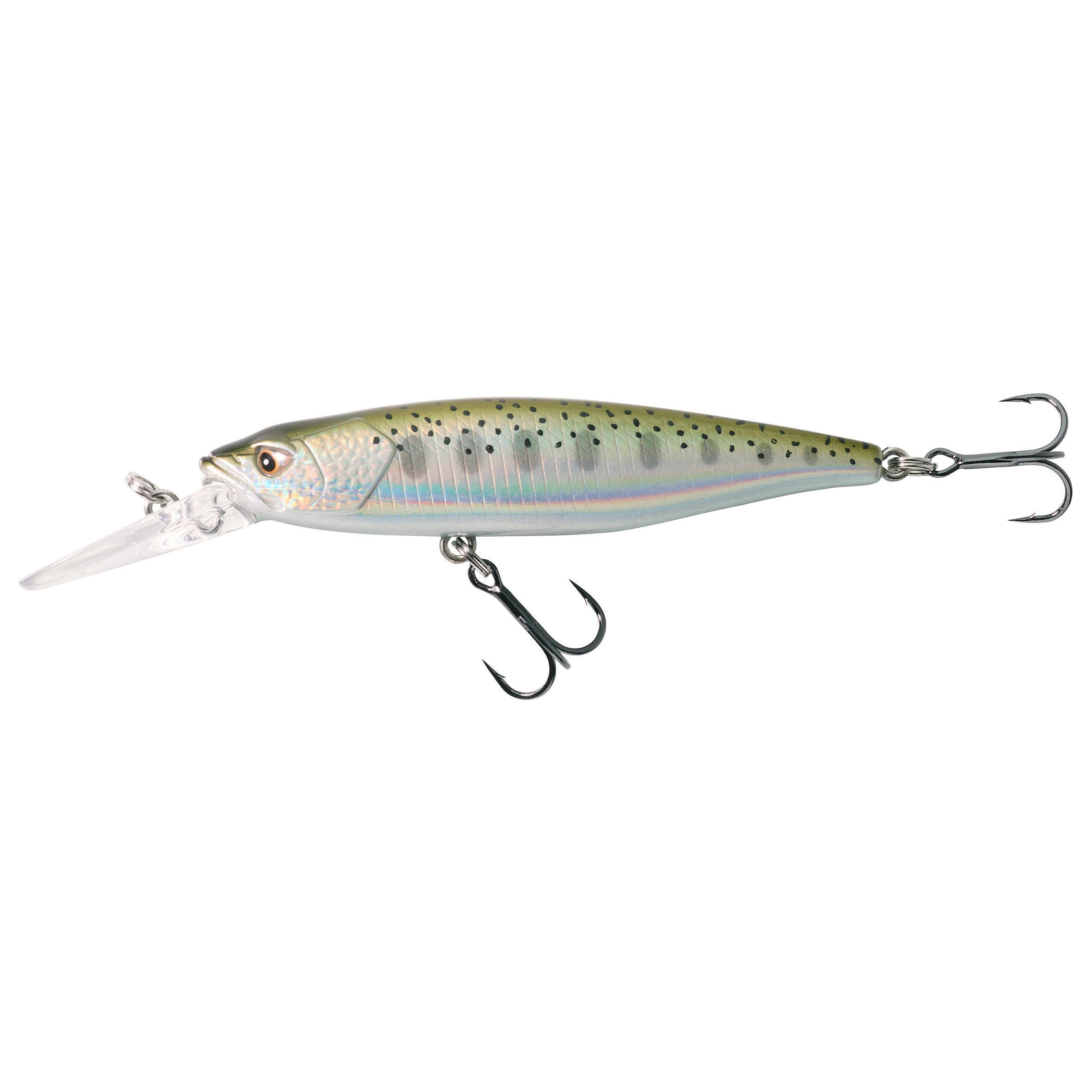 Jerkwobbler MINNOW WXM MNWDD 76 SP Yamame CAPERLAN, light gray/black