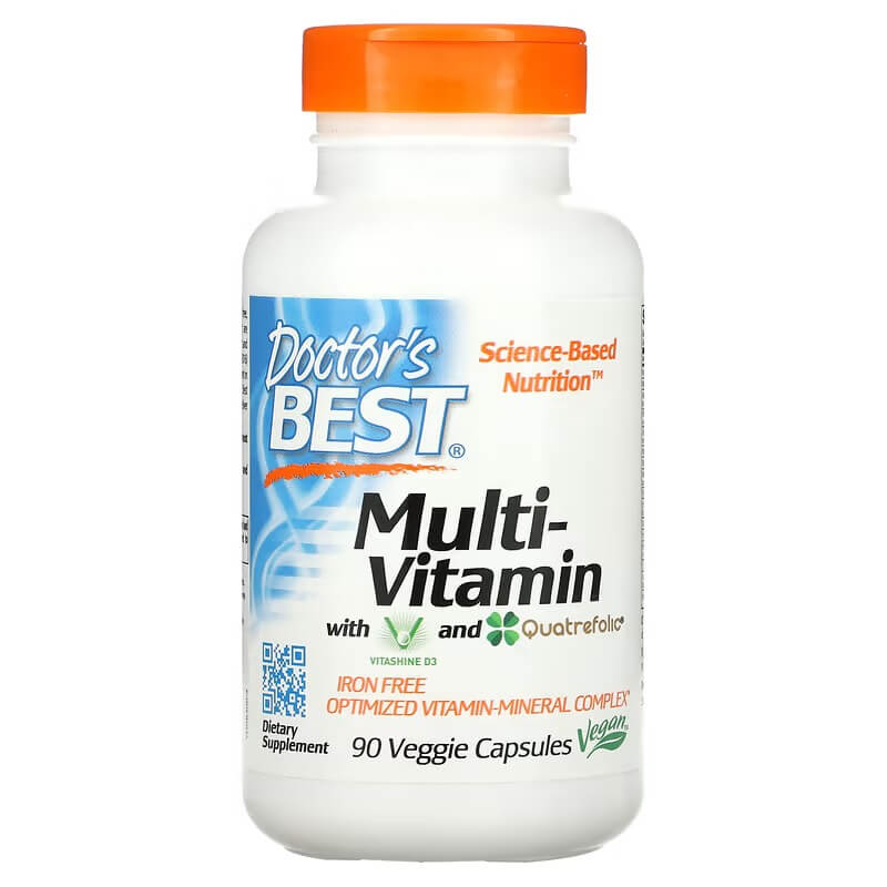 Doctor's Best Multivitamin Complex with Vitashine D3 and Quatrefolic, 90 capsules