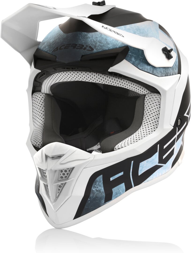 Acerbis Linear Motocross Helmet, Baby Blue/White