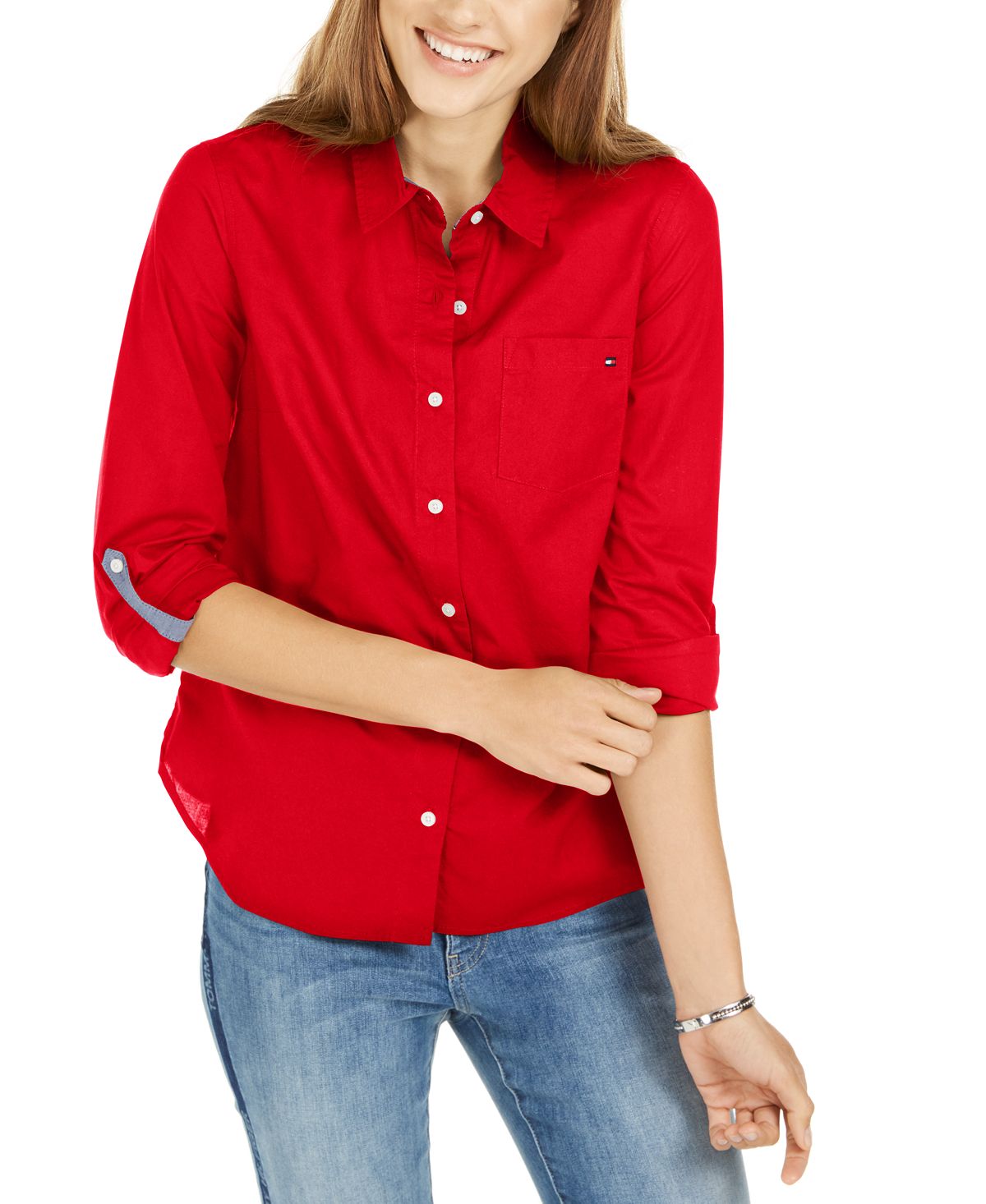 Tommy Hilfiger Women's Cotton Button Down Shirt