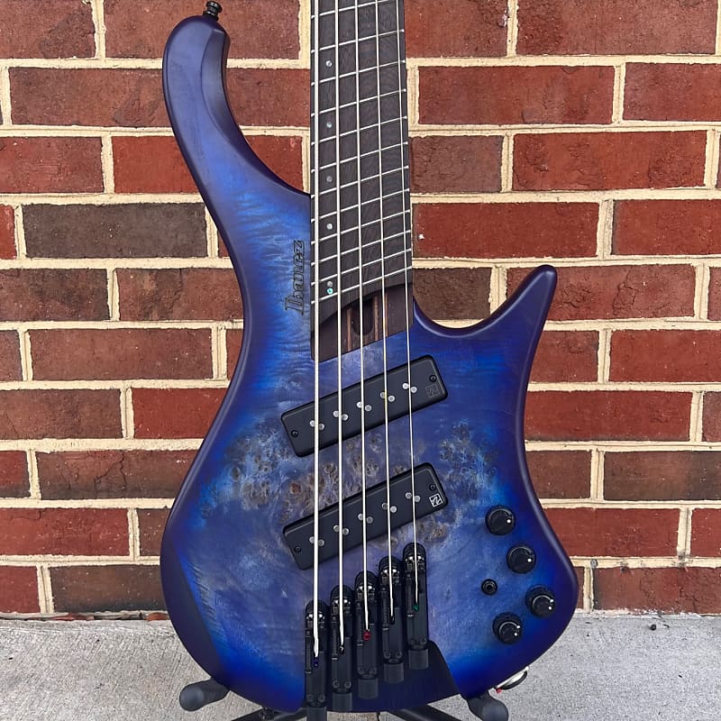 Ibanez Bass Workshop EHB1505MSPLF, Pacific Blue Burst Flat, Nordstrand Pickups, Carrying Bag