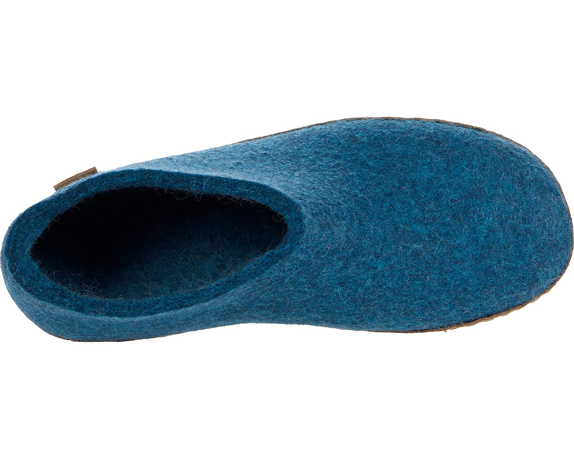 Slippers Wool Shoe Leather Outsole Glerups, petrol