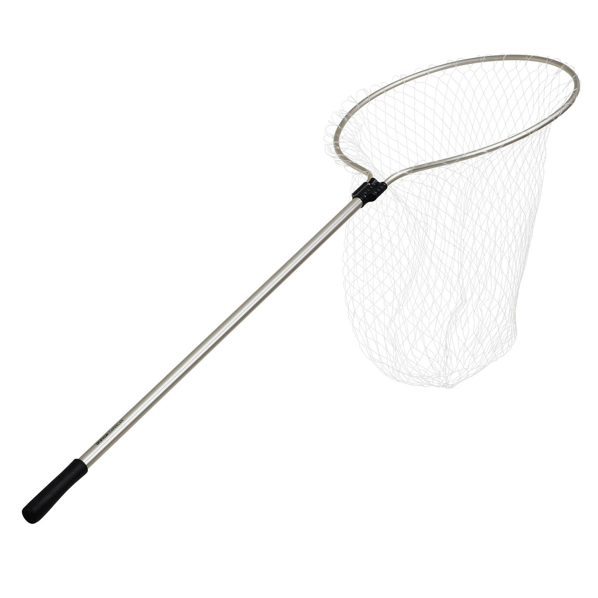 Landing net 190 cm CAPERLAN, light gray tin