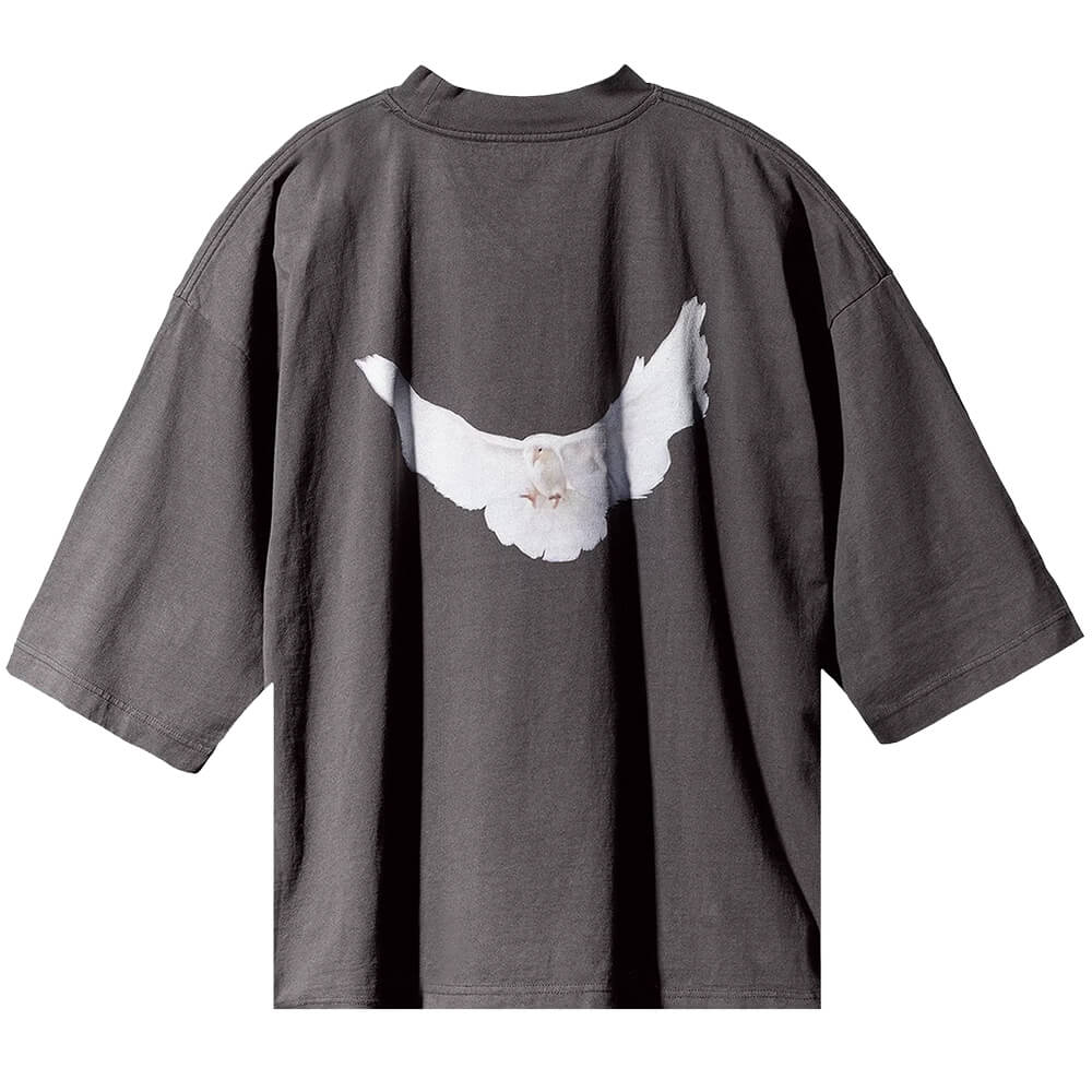 Yeezy Gap Engineered by Balenciaga Dove 3/4 Sleeve T-Shirt, Dark Gray