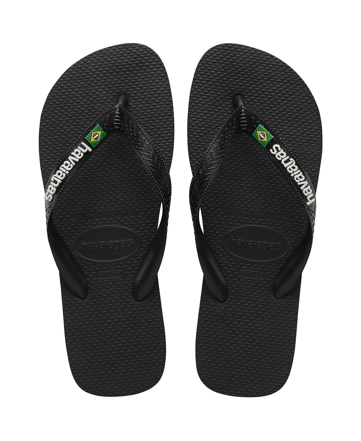 Men's flip-flops with brazil logo Havaianas, black