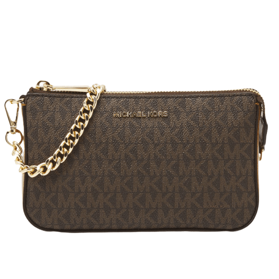 Michael Kors Jet Set Chain Pouchette clutch, brown