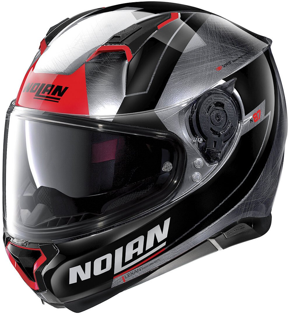 Nolan N87 Skilled N-Com Helmet, Black/White/Red