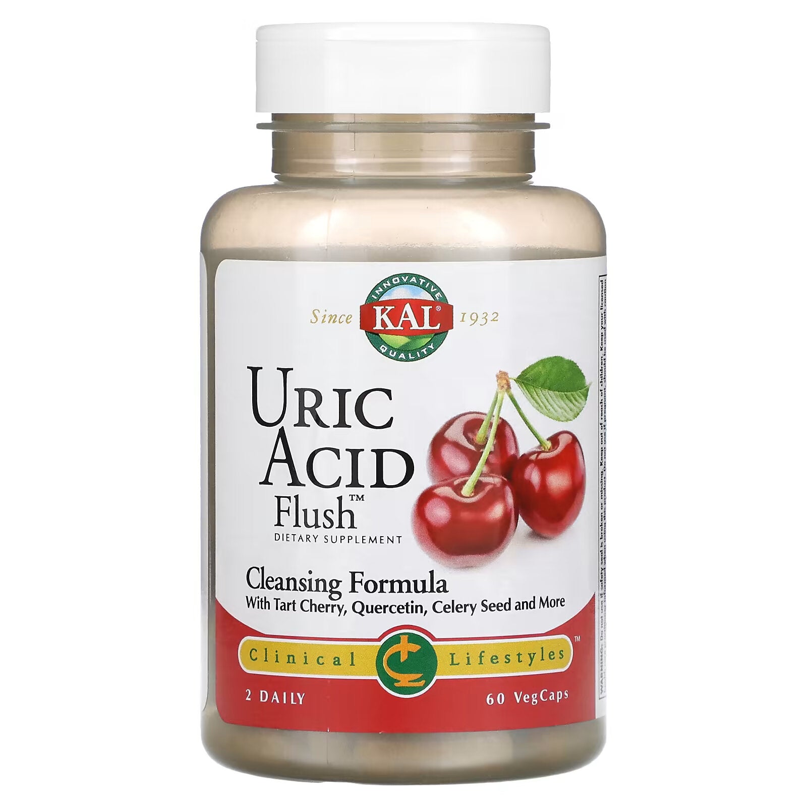 KAL, Uric Acid Rinse 60 vegetable capsules