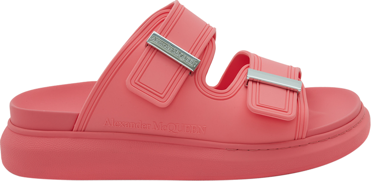 صندل نسائي من Alexander McQueen Hybrid Slide Coral باللون الوردي