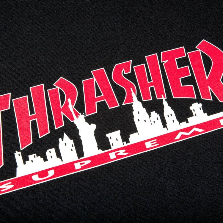 تي شيرت Supreme x Thrasher Skyline باللون الأسود