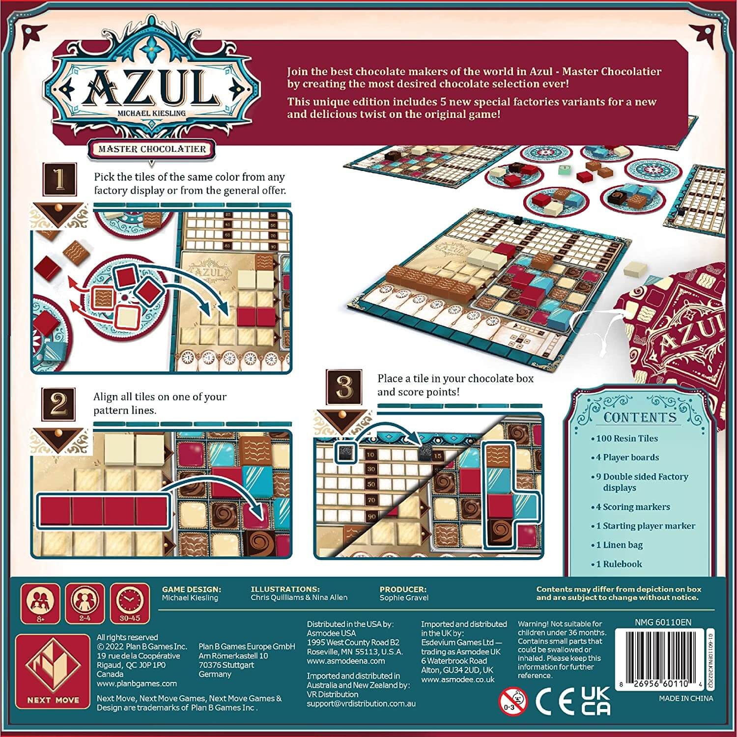 لعبة الطاولة Plan B Games Azul Master Chocolatier Limited Edition