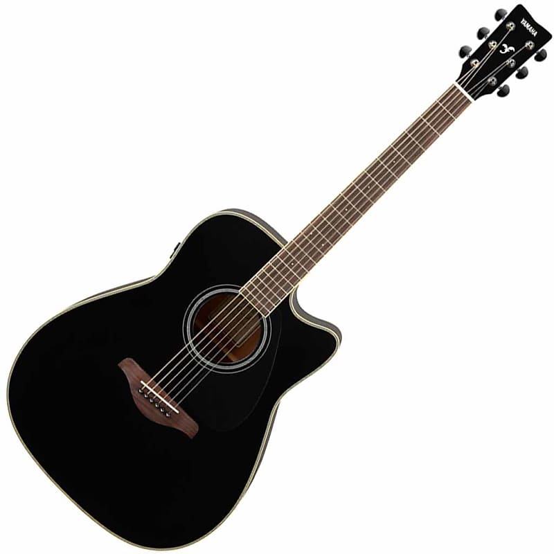 جيتار كهربائي صوتي من ياماها FGC-TA Trans Acoustic Dreadnought مع قطع - أسود جيتار كهربائي صوتي من ياماها FGC-TA Trans Acoustic Dreadnought مع قطع -