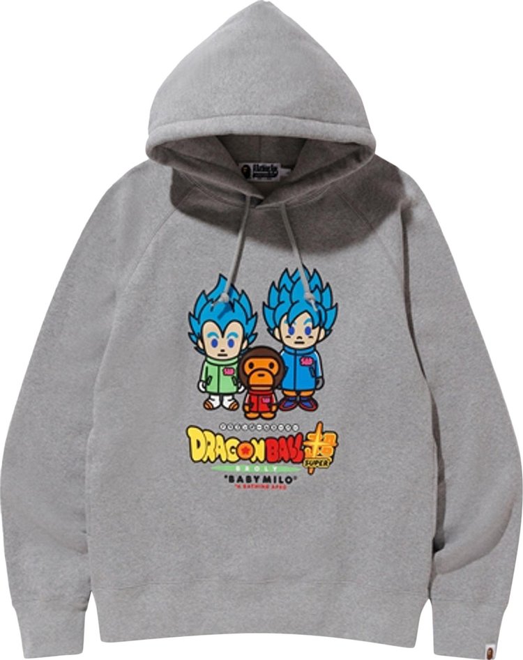 هودي BAPE x Dragon Ball Z Super Son Goku &amp; Vegeta باللون الرمادي