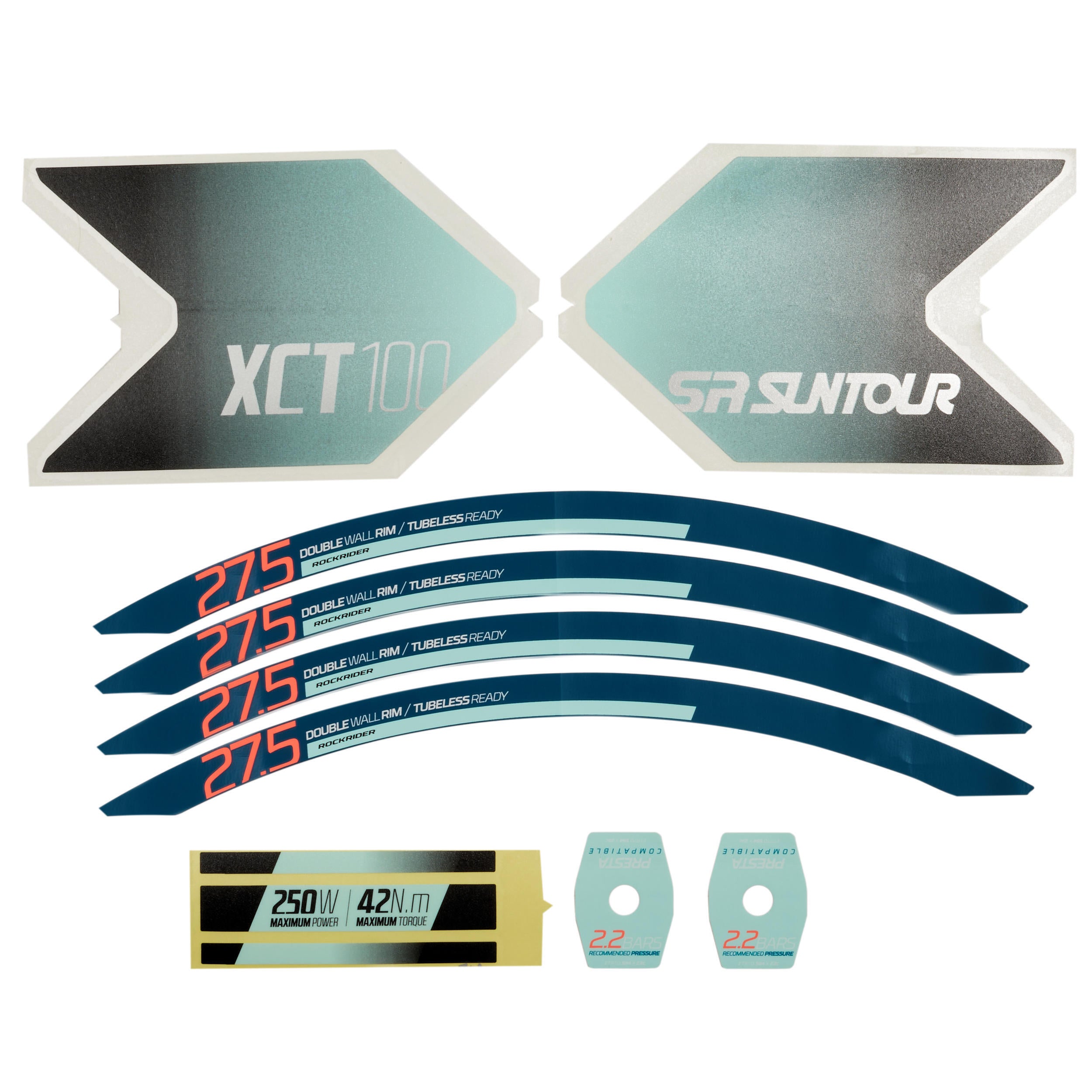 Set of stickers E-ST 100 white ROCKRIDER