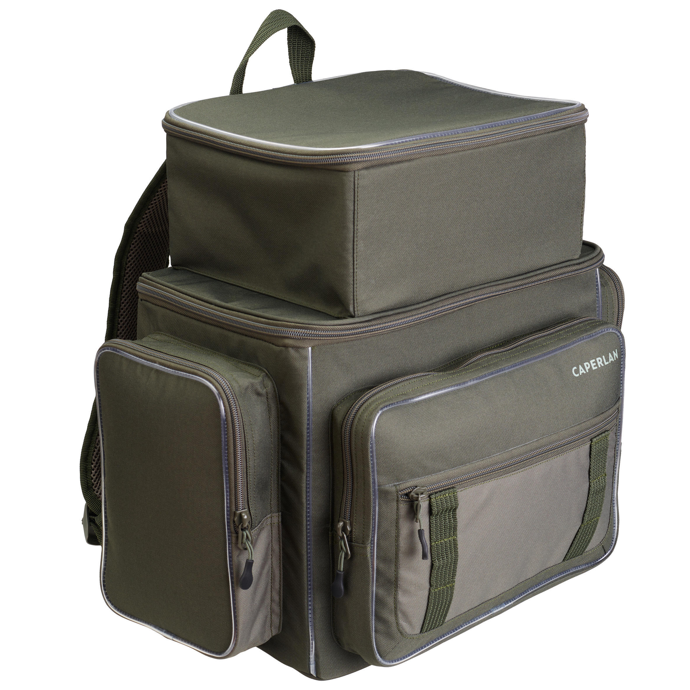 Fishing backpack Caperlan Chest Pack 500, 15l + 5l