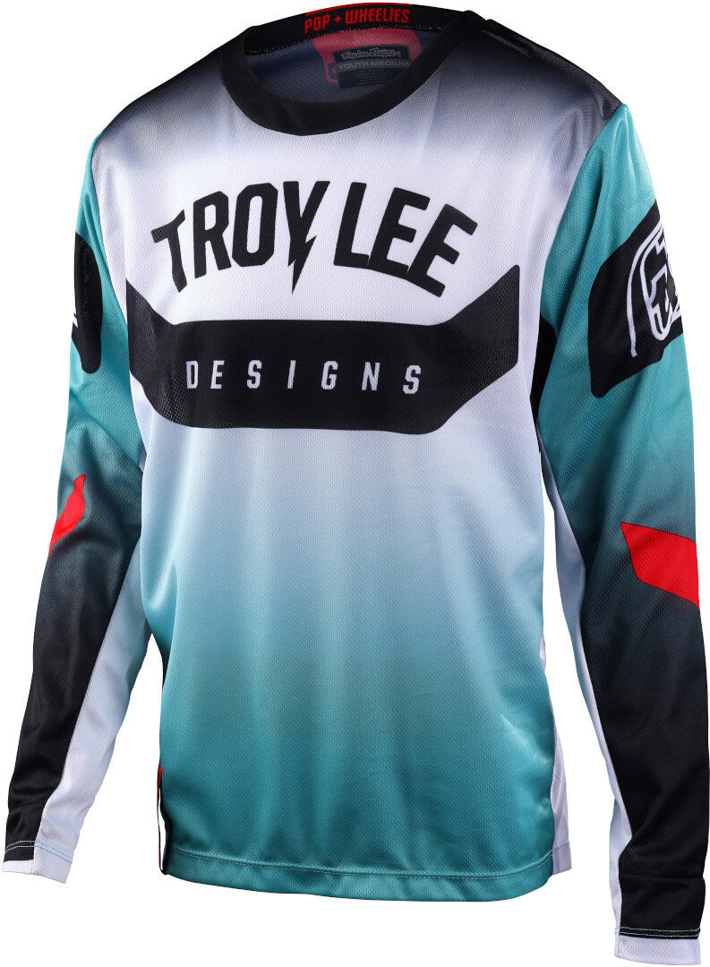 قميص GP Arc Youth Motocross من Troy Lee Designs، فيروزي